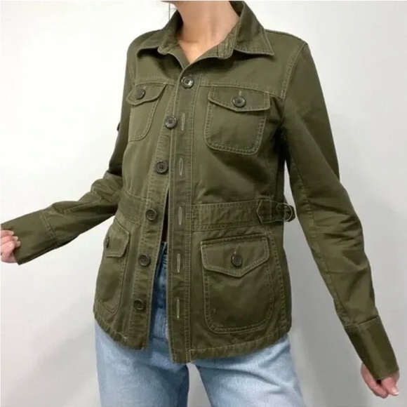 J.Crew Vintage Y2K Utility Army Jacket Olive Green Size S - Picture 1 of 7